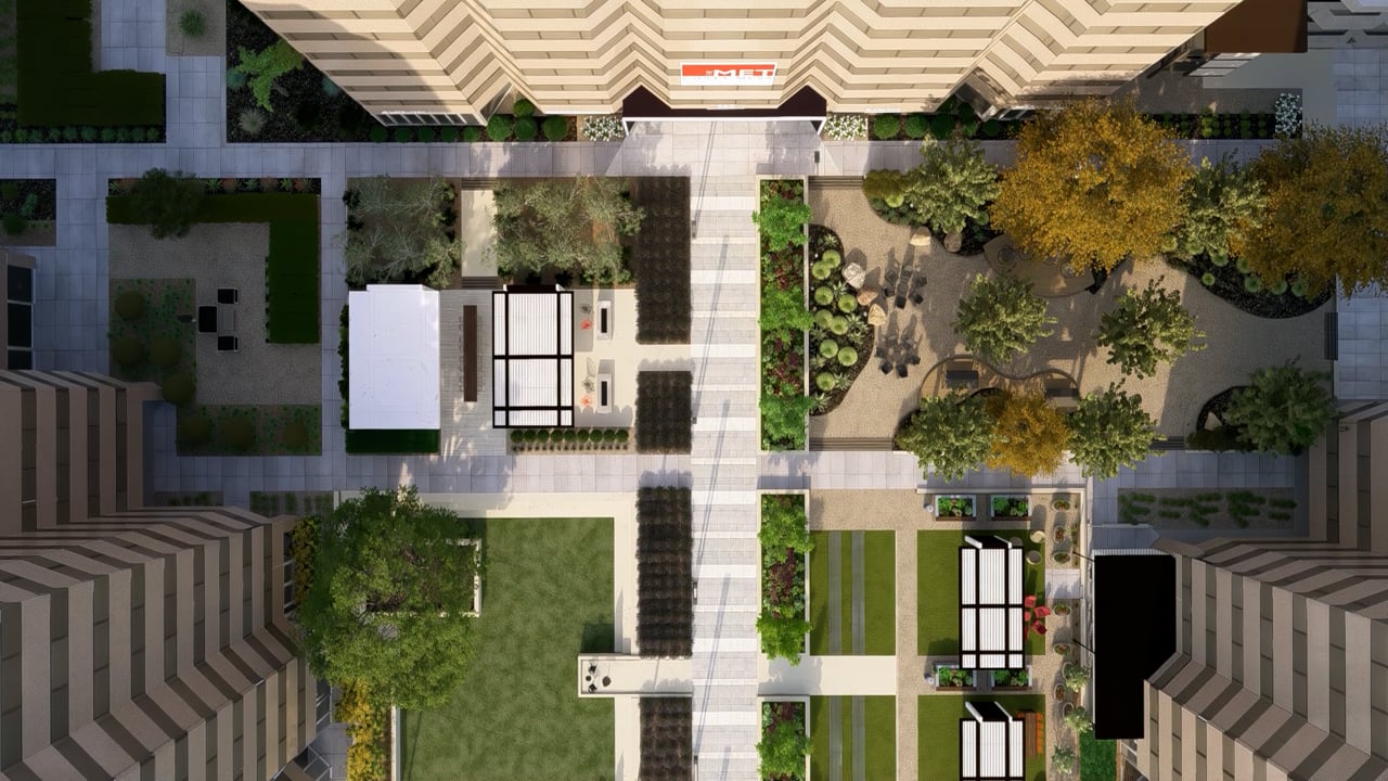 Aerial rendering of the Office Park Concept by Spaces Planning & Design